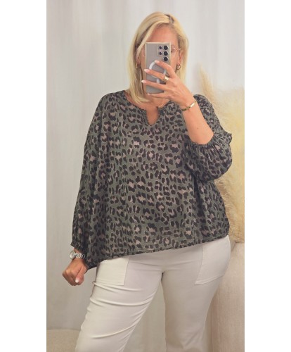 Blouse Léopard Kaki - Berra