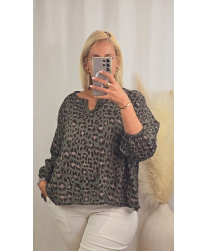 Blouse Léopard Kaki - Berra