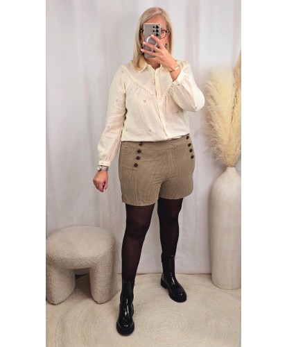 Short Velour Taupe - Siham