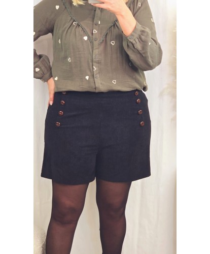 Short Velour Noir - Siham