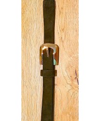 Ceinture Daim Noir - Kaki Elastiqué
