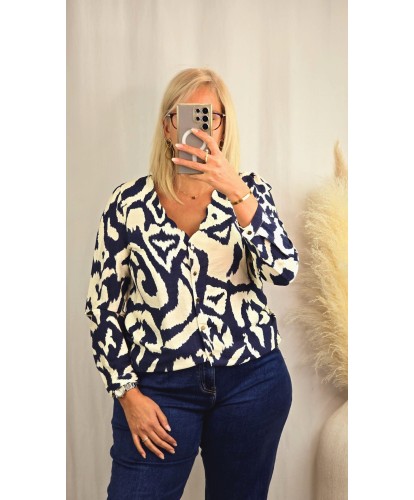 Chemise Imprimé Bleu Marine...