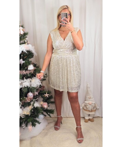 Robe Sequin Silver - Rosalie