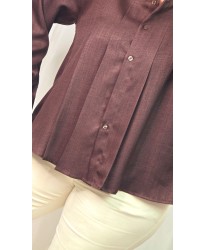 Chemise Plissé Chocolat - Lola