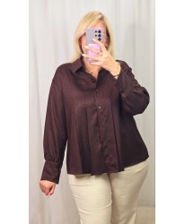 Chemise Plissé Chocolat - Lola
