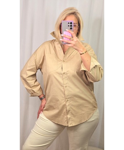 Chemise Beige Longue Beige - Lucie