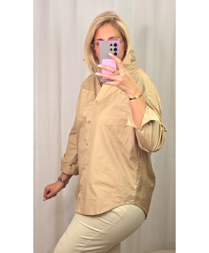 Chemise Beige Longue Beige - Lucie