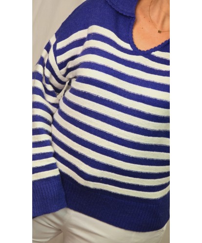 Pull Marin Col Chemisier - Margaux
