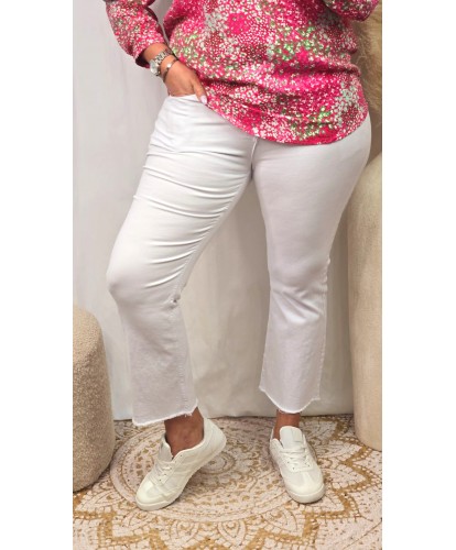 Jeans Blanc Coupe Droite...