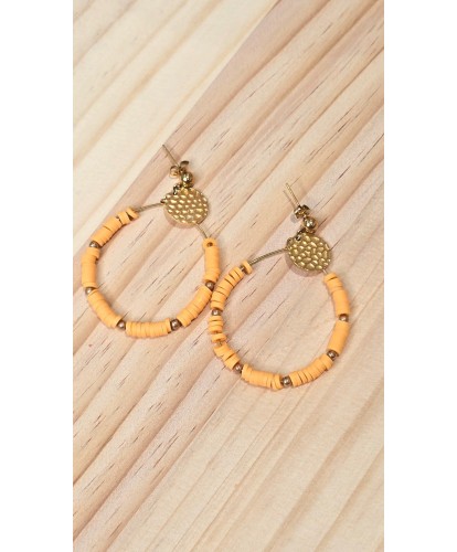 Boucles d'Oreilles Créole Orange