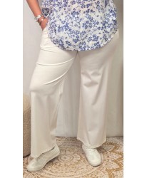 Pantalon à Pince Blanc - Julia