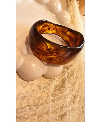 Bracelet Jonc Nacré Marron