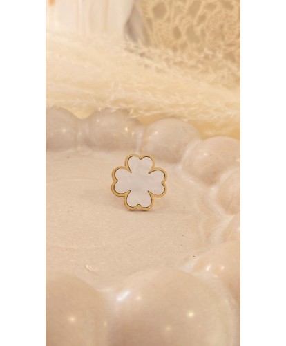 Bague Ajustable Trèfle Nacré