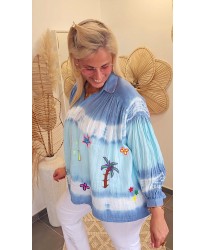 Blouse Gaz de Coton "MADE IN INDIA" Brodé