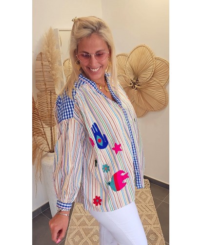 Blouse en Coton "MADE IN INDIA" Brodé
