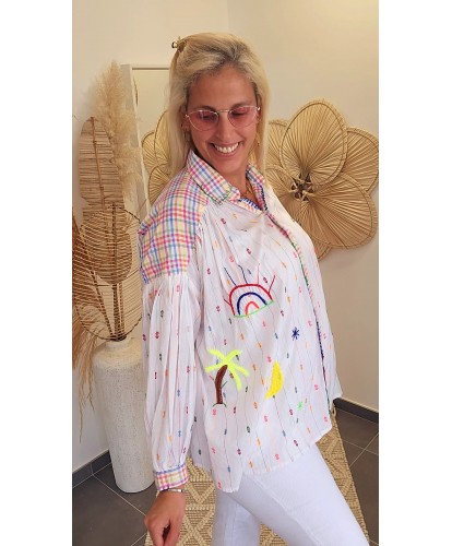 Blouse en Coton "MADE IN INDIA" Brodé