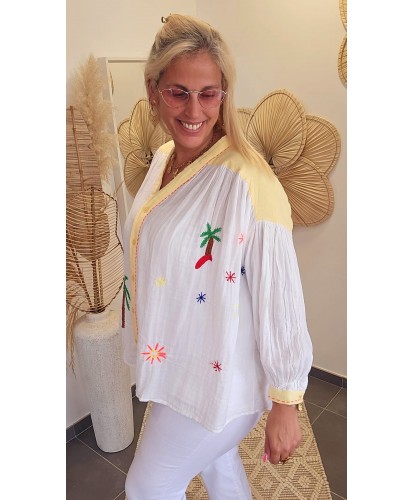 Blouse en Coton "MADE IN INDIA" Brodé