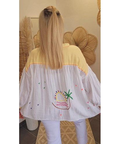 Blouse en Coton "MADE IN INDIA" Brodé