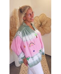 Blouse Gaz de Coton "MADE IN INDIA" Brodé