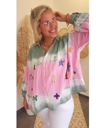 Blouse Gaz de Coton "MADE IN INDIA" Brodé