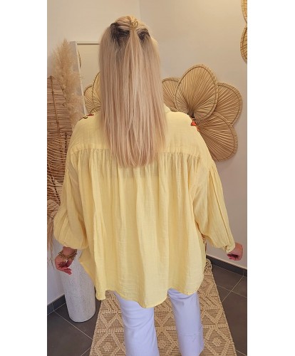 Blouse Gaz de Coton "MADE IN INDIA" Brodé