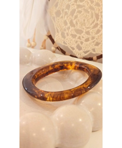 Bracelet Jonc Nacré Marron