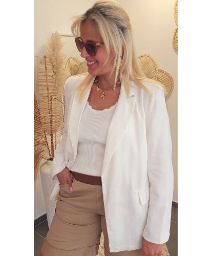 Blazer Casual Chic Blanc - Daysi