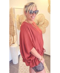 Blouse Oversize Terracotta - Sonia