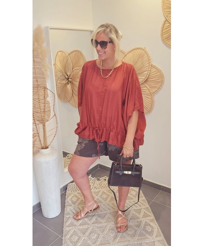 Sac Bi Matière Cuir Chocolat