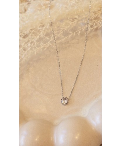 Collier Argenté - Pierre en...