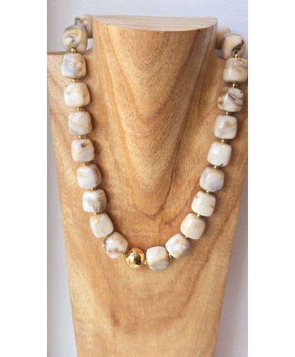 Collier Nacré Beige