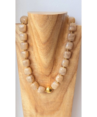 Collier Nacré Taupe