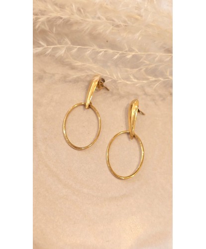 Boucles D'Oreilles Doré
