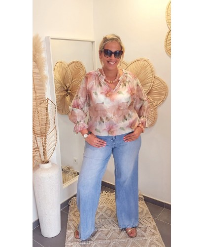 Blouse Mousseline Fleurie...