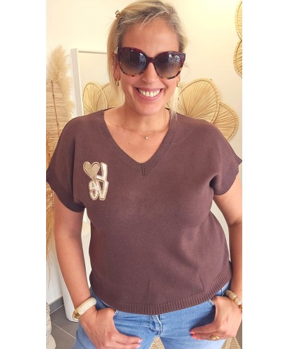 Pull "LOVE" Bleu - Romy