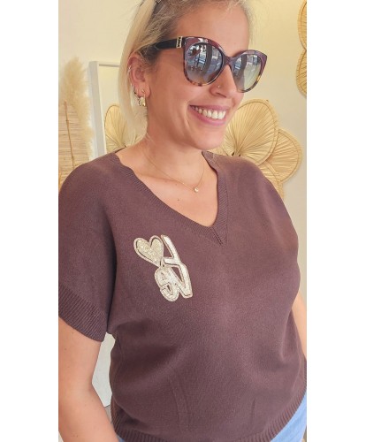 Pull "LOVE" Bleu - Romy