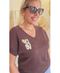 Pull "LOVE" Bleu - Romy