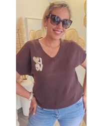 Pull "LOVE" Bleu - Romy