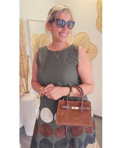 Sac Bi Matière Cuir Capucino