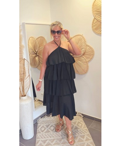 Robe à Volants Noir - Manel
