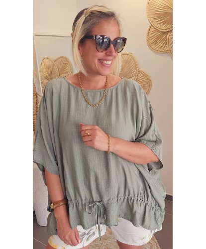 Blouse Oversize Kaki - Sonia