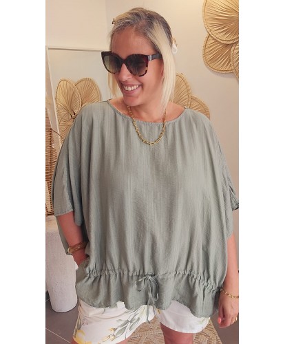 Blouse Oversize Kaki - Sonia