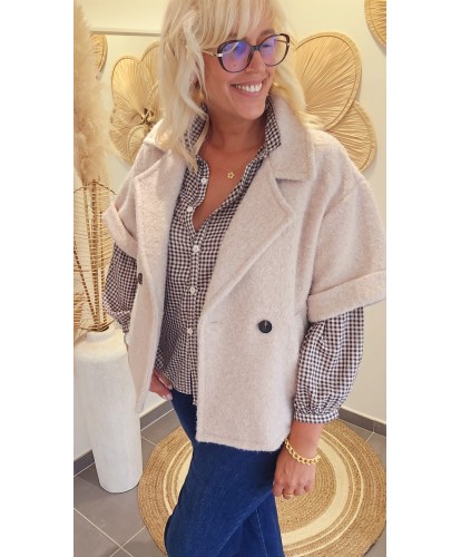 Cape Beige Pailletée - Camille