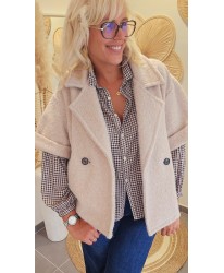 Cape Beige Pailletée - Camille