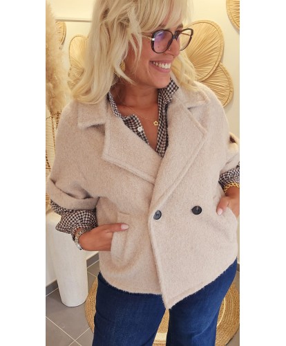 Cape Beige Pailletée - Camille