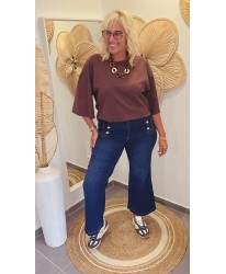 T-Shirt Oversize Chocolat - Juliette