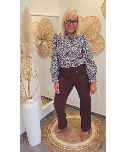 Jeans Wide Leg Chocolat - Julie
