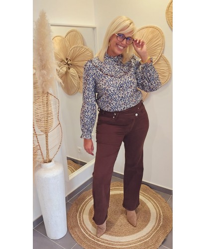 Jeans Wide Leg Chocolat - Julie