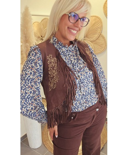Gilet Western à Franges -...