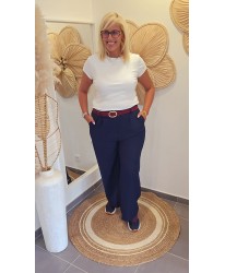 Pantalon Classique Droit Bleu - Nina
